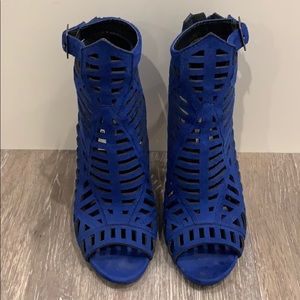 LolaShoetique Royal Blue open toe